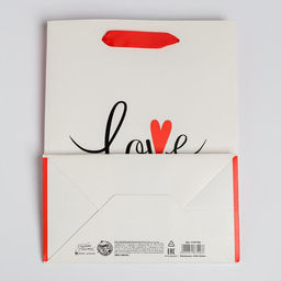 Цена за 2 шт. Пакет подарочный ламинированный, упаковка, «Love», MS 18×23×10 см