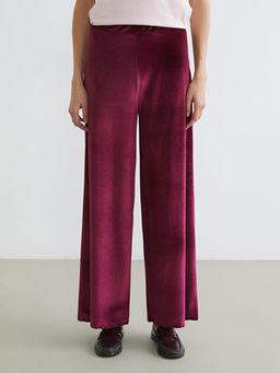 Beli Lastikli Geni? Pa?a Kad?n Kadife Pantolon