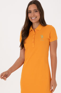 Kad_n Turuncu Polo Yaka Mini Boy _rme Elbise - U.s. polo assn фото 2