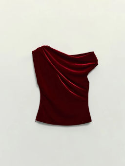 Асимметричный топ из бархата / Zarina