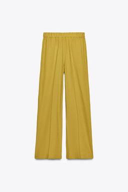 STRAIGHT-LEG LINEN BLEND TROUSERS - Zara фото 11