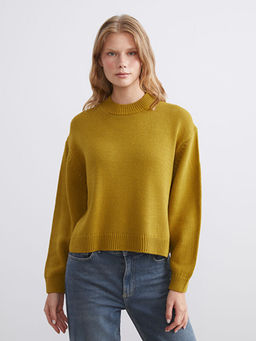 Bisiklet Yaka Oversize Kad?n Triko Kazak