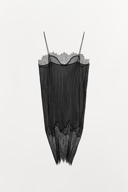 LACE DETAIL PLEATED DRESS - Zara фото 3