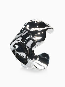 Цена за 2 шт. Браслет каркасный "Лава", цвет серебро