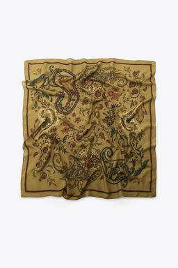 PRINTED SCARF WITH SILK - Zara фото 2