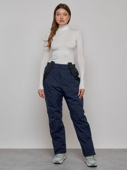 Полукомбинезон утепленный женский зимний горнолыжный темно-синего цвета 1333TS - Chunmai фото 16