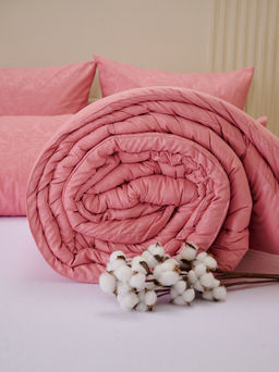 Одеяло всесезонное Микрофибра Узор - Розовое 220x240