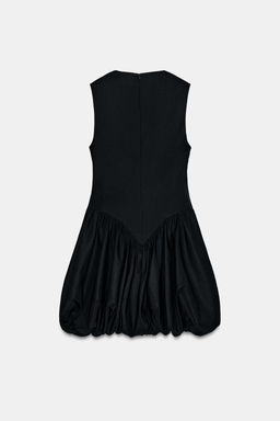 VESTIDO CORTO EFECTO GLOBO / Negro - Zara фото 5