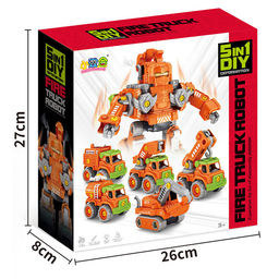 Конструктор винтовой Робот пожарный, 5 в 1 - Simaland фото 21