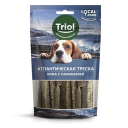 Triol LOCAL FOOD Лакомство для собак "Кожа атлантической трески с ламинарией", 40г