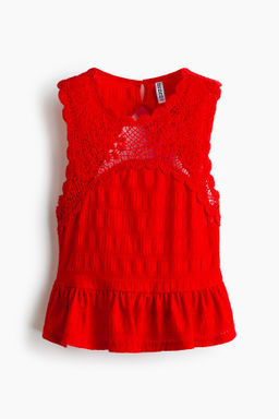 Top texturizado con detalles efecto crochet - H&m фото 2