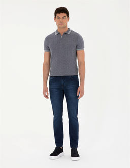 Koyu Lacivert Slim Fit Jean Pantolon