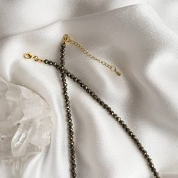 Колье из Пирита и Раухтопаза 38 см +