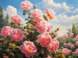 Вышивка крестиком 40х50см, Розы