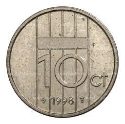 Монета 10 центов 1998 года Нидерланды