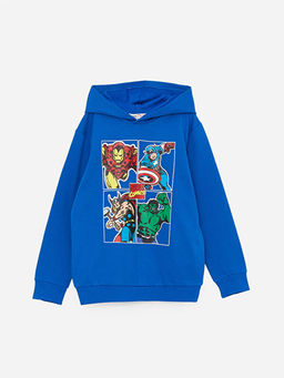 Marvel Bask?l? Uzun Kollu Erkek ?ocuk Hoodie
