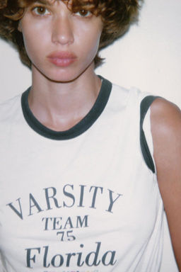 SLOGAN SLUB T-SHIRT - Zara фото 9