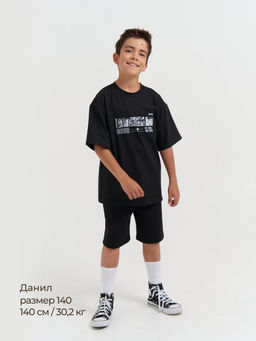 Шорты бермуды Черные 7+ - Bungly фото 13