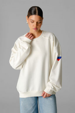 Арт. 15124 Свитшот женский Матрешка оверсайз 44-50 (4 шт) Цвет:молочный - Калинка фото 20