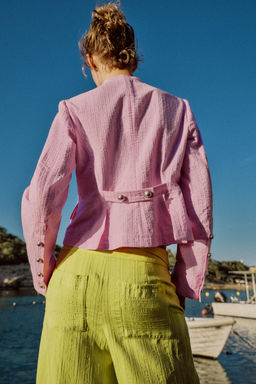BLAZER CRUZADA 100% ALGOD?N / Rosa - Zara фото 6
