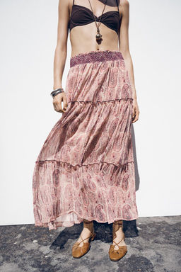 PRINTED MIDI SKIRT - Zara фото 2