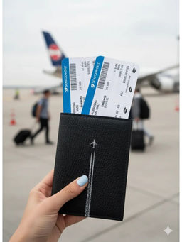 Кожаная обложка для паспорта с принтом