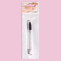 Цена за 3 шт. Щёточка для бровей и ресниц, 10.8 см, в футляре, цвет чёрный/прозрачный