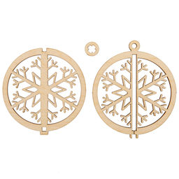 Заготовка для декорирования Mr. Carving КЛ-13 Подвеска объемная Новогодняя фанера d 6.38 см х 7.48 см Змея  фото 8