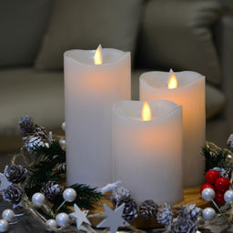 ULD-F065 WW RC CANDLE SET3 Фигура светодиодная Свеча на батарейках 2AA (не в/к), в составе набора из 3 штук. Диммируемая. 1 светодиод. Теплый белый свет. Пульт ДУ (в/к). TM Uniel - Volpe фото 5