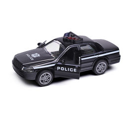 Чёрная инерционная служебная машинка Купе die-cast,1:32, открывающиеся двери