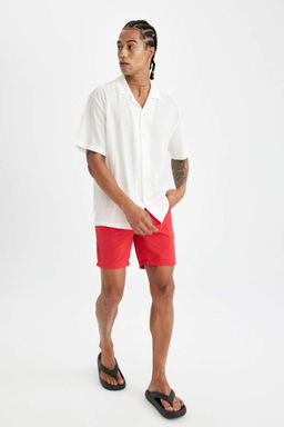 Шорты для плавания выше колена стандартного кроя на сетчатой подкладке - Defacto фото 2