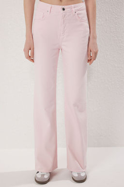 TRENDYOLMILLA Koyu Mavi Premium Yuksek Bel Wide Leg Jeans TWOSS25JE00089  фото 8