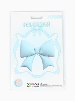 Цена за 2 шт. Воздушный шар фольгированный 39" "Бантик" цвет голубой