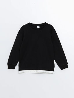 Bisiklet Yaka Erkek Bebek Sweatshirt