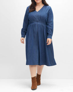 Джинсовое платье, синее