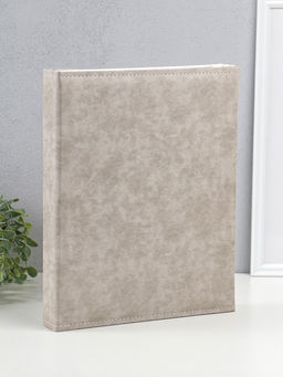 Фотоальбом на 400 фото 10×15 см «Стиль» кожзам, бело-серый, 5×28×34 см