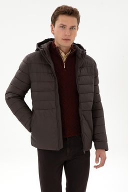 Erkek Koyu Kahverengi Mont