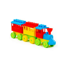 Конструктор - Паровоз с двумя вагонами - Полесье фото 5