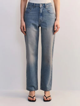 Джинсы прямого фита с высокой посадкой регулярной длины ZR2604092315-102 / Zarina