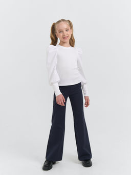 Брюки клёш Синие для девочки 7+ - Bungly фото 6