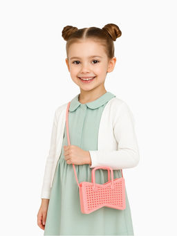 Сумка детская для девочки без застёжки, розовая