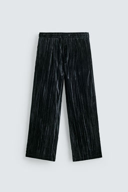 PLEATED VELVET TROUSERS - Zara фото 6
