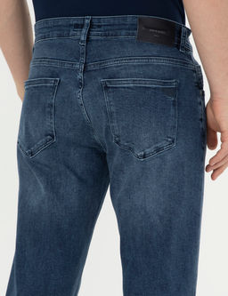 Lacivert Straight Fit Jean Pantolon