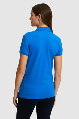 Kad_n Kobalt Polo Yaka Basic Ti__rt
