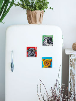 Кристальная (алмазная) мозаика ФРЕЯ ALVM-304 набор магнитов Мемные песики 9 х 9 см