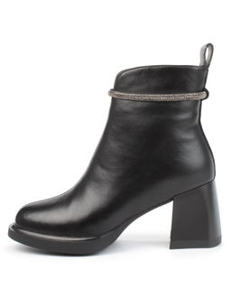 04-M3-840 BLACK Ботильоны зимние женские (натуральная кожа, натуральный мех)