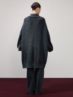 Свитер оверсайз с эффектом garment dye / Zarina  фото 5