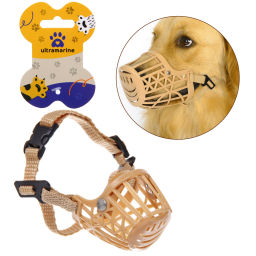 Цена за 3 шт. Намордник гуманный из гибкого пластика "Мой Бро", цвет светло - бежевый, №1 (лейбл)