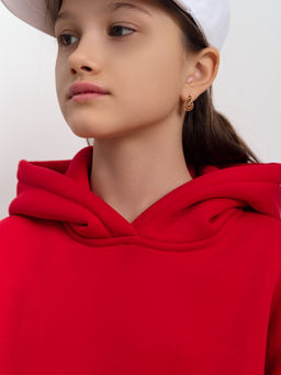 Толстовка с капюшоном для девочки "Basic" красный