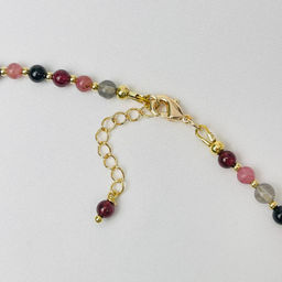 Колье для "Скорпиона" из Турмалина, Лабрадора и Граната 38 см +